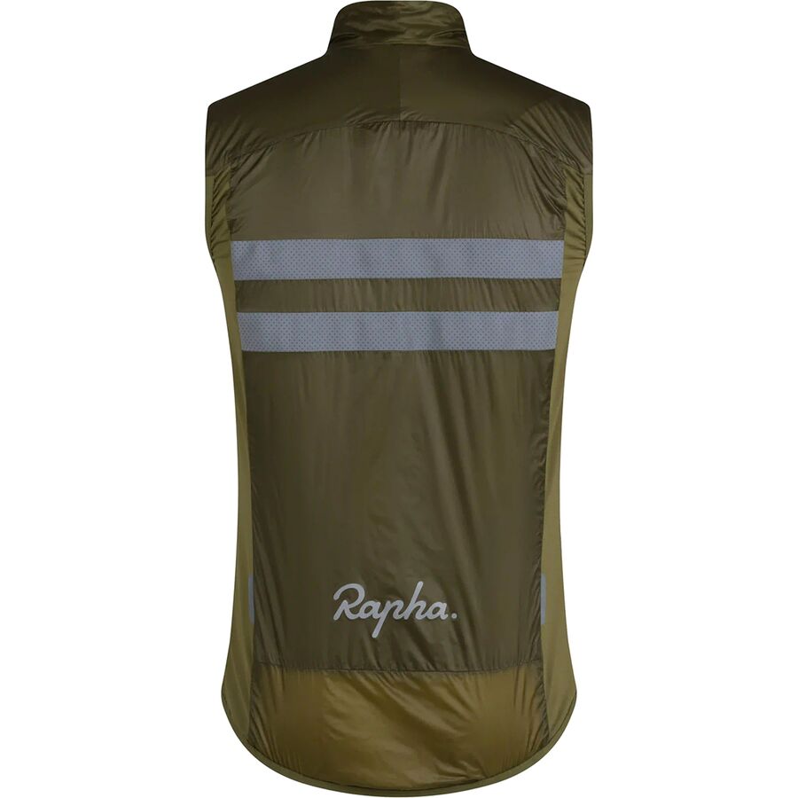 Rapha Brevet Insulated Gilet - Men's Dark Khaki/Silver