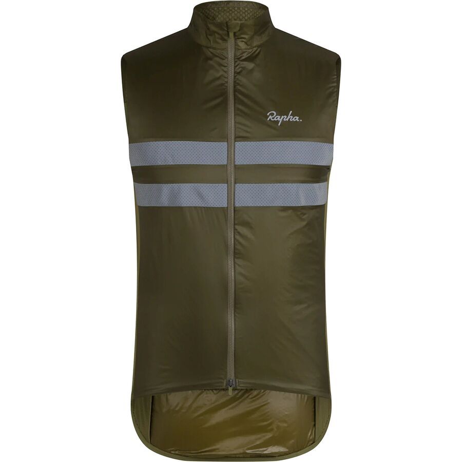 Rapha Brevet Insulated Gilet - Men's Dark Khaki/Silver