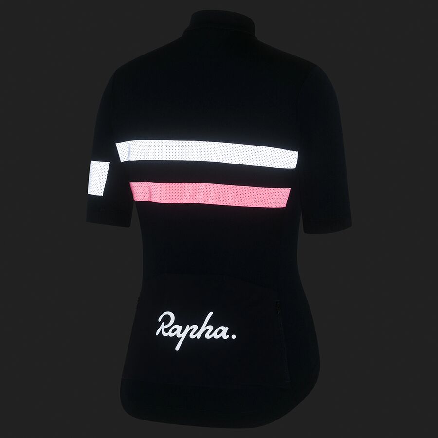 Rapha Brevet Jersey - Women's Dark Navy/High-Vis Pink/White