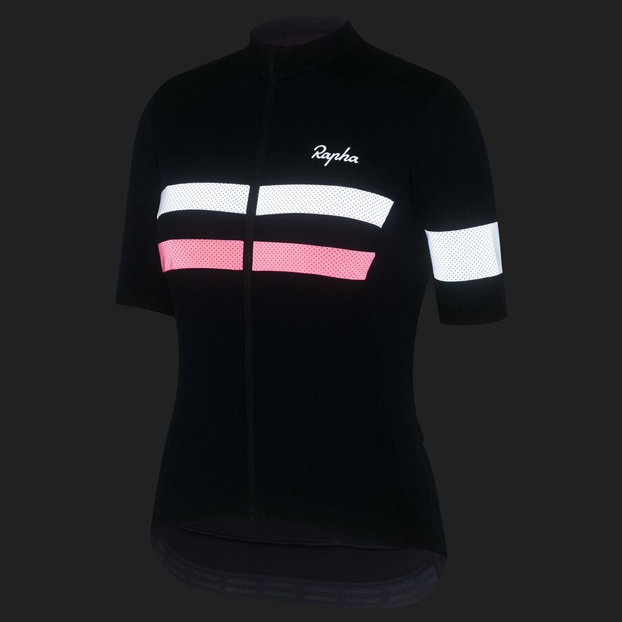 Rapha Brevet Jersey - Women's Dark Navy/High-Vis Pink/White