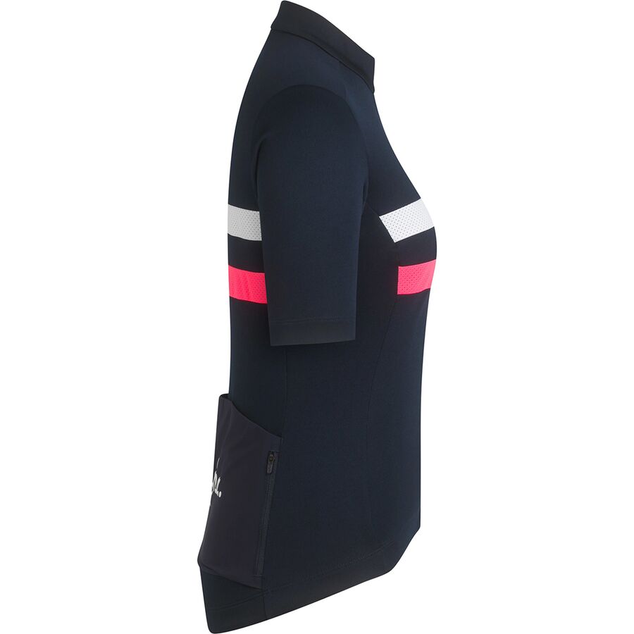 Rapha Brevet Jersey - Women's Dark Navy/High-Vis Pink/White