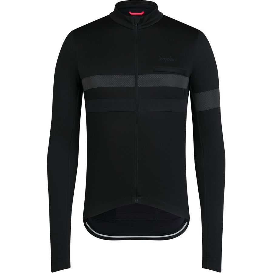 Rapha Brevet Long-Sleeve Jersey - Men's Black/Black
