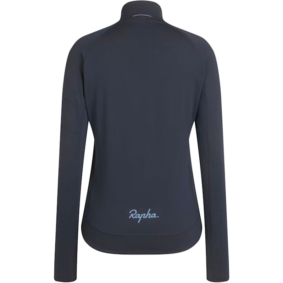 Rapha Explore Zip Neck Pullover - Women's Dark Grey/Dark Navy