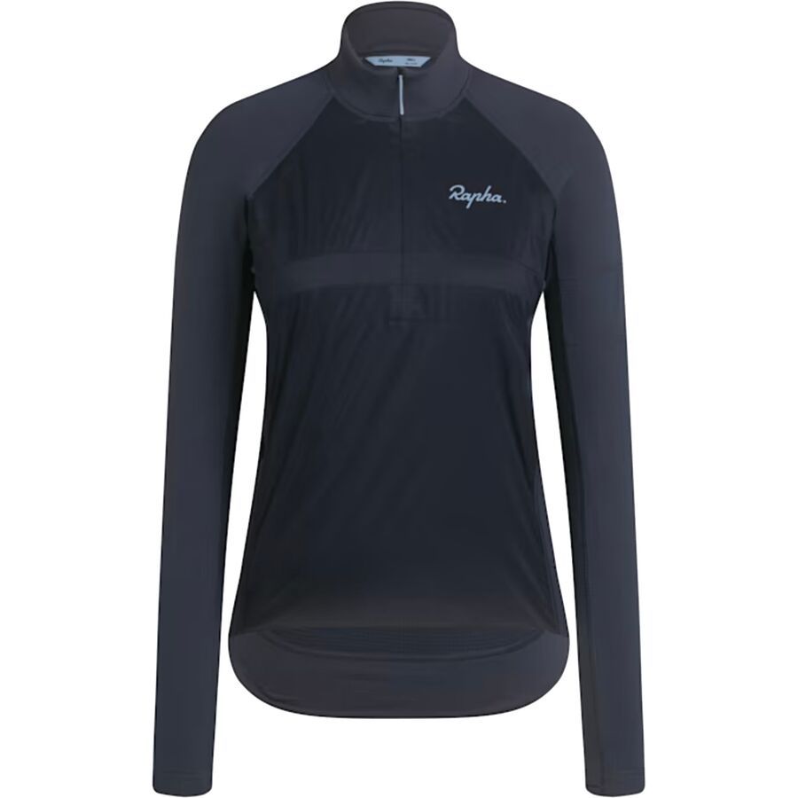 Rapha Explore Zip Neck Pullover - Women's Dark Grey/Dark Navy