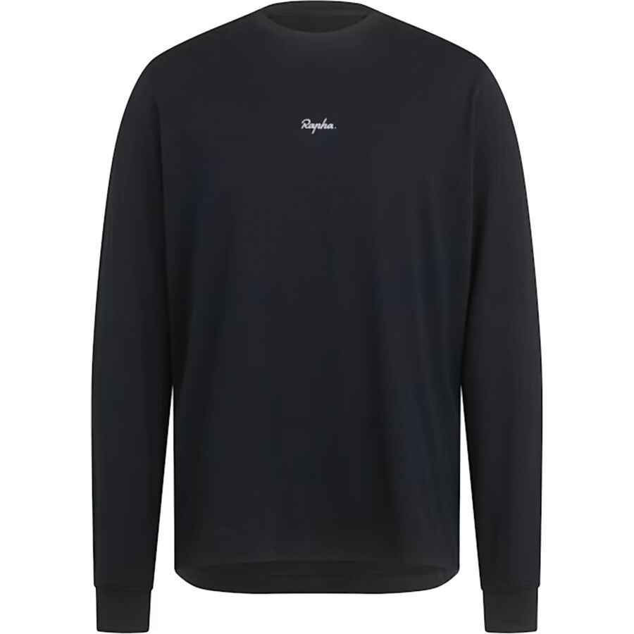 Rapha Long-Sleeve Cotton T-Shirt - Men's Black/Grey