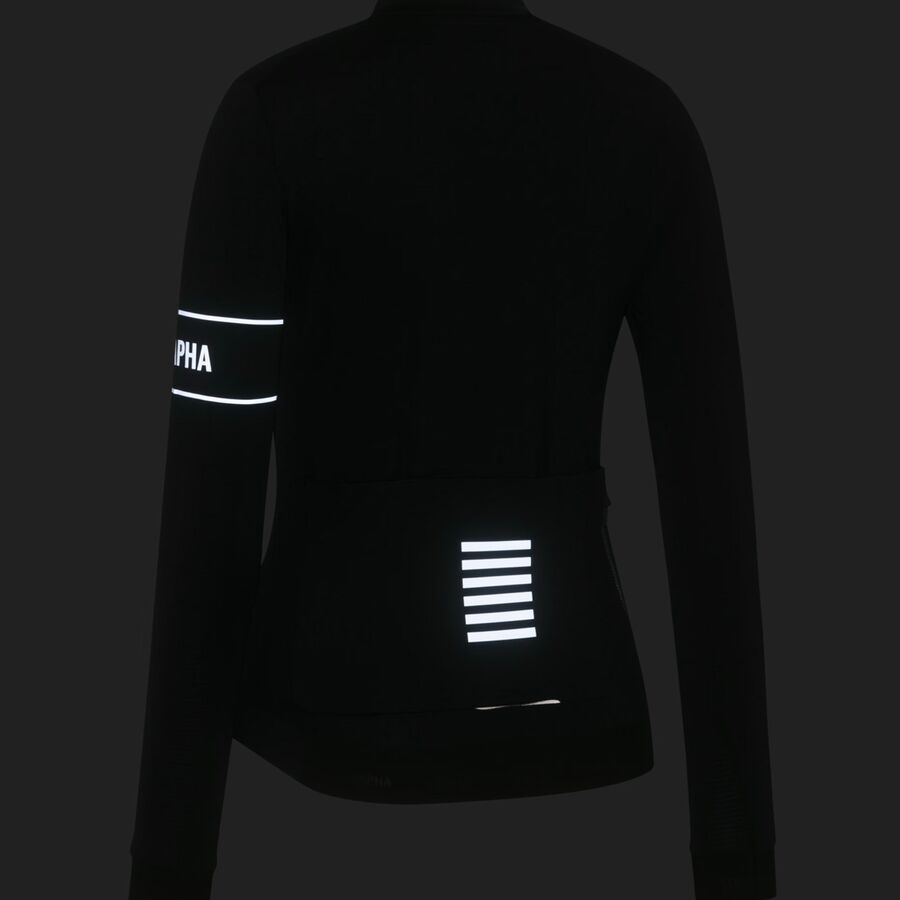 Rapha Pro Team Long-Sleeve Thermal Jersey - Women's Black/White