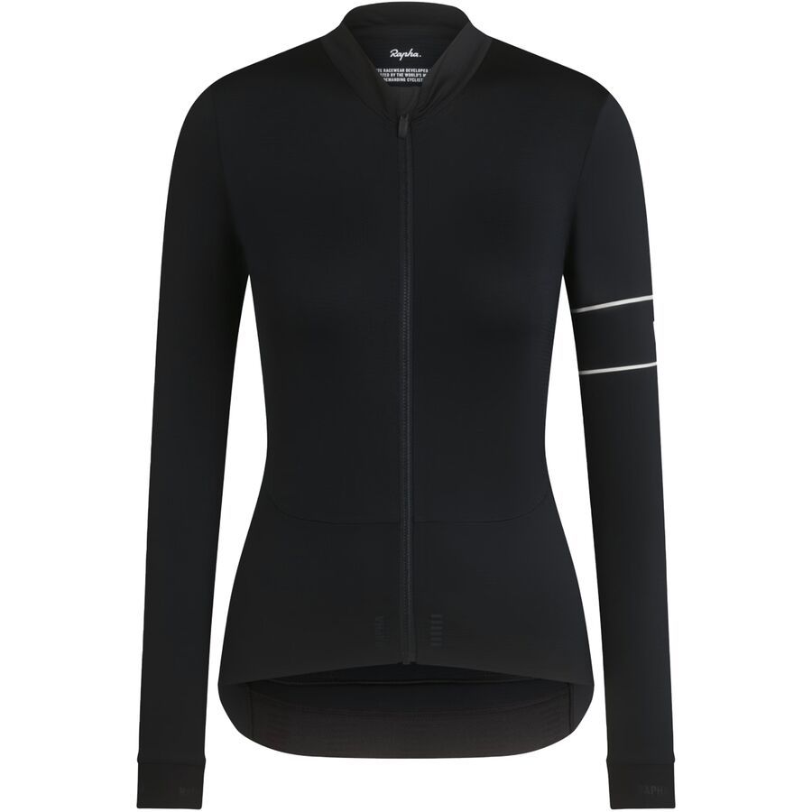 Rapha Pro Team Long-Sleeve Thermal Jersey - Women's Black/White