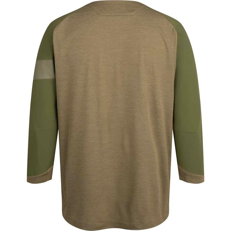 Rapha Trail 3/4-Sleeve Jersey - Men's Olive/Dark Khaki