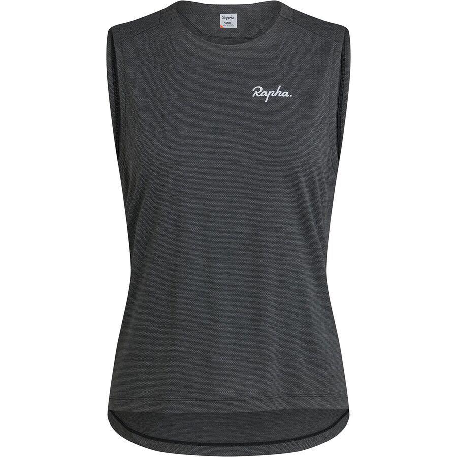 Rapha Trail Tank - Women's Black/Light Grey