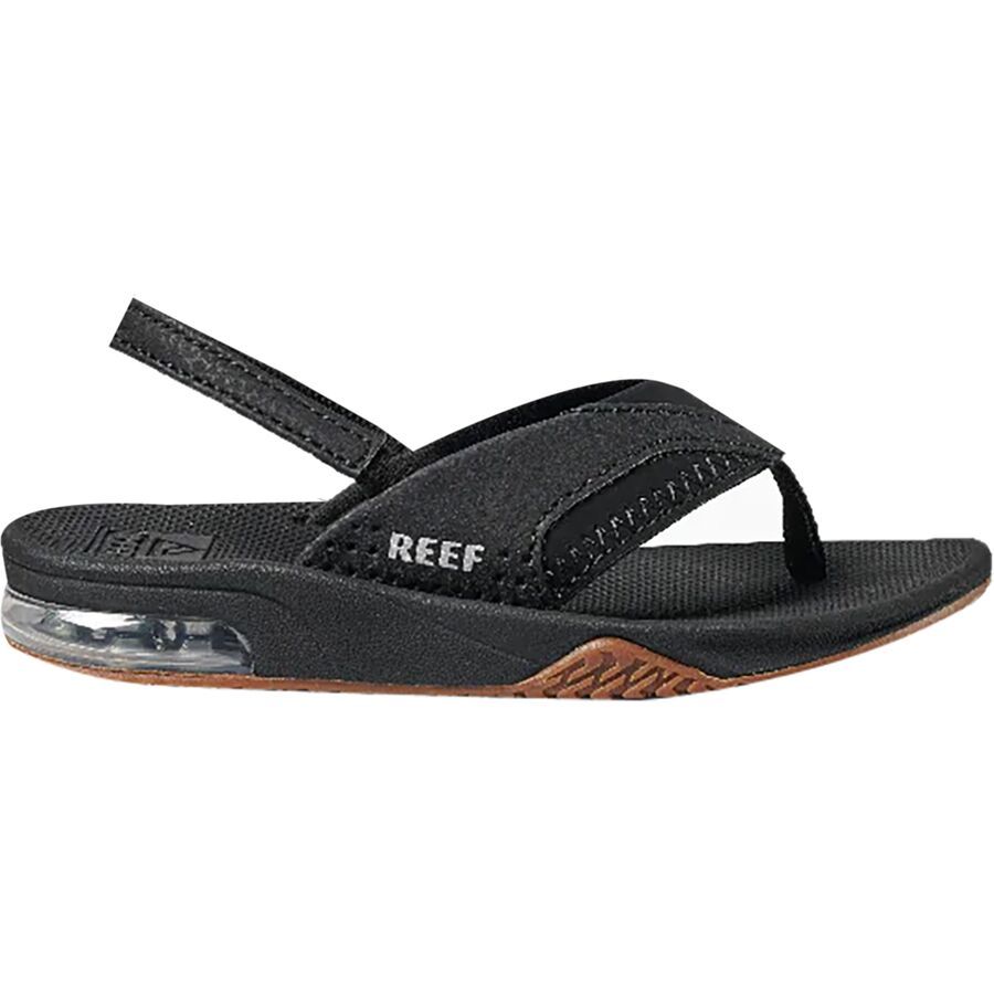 Reef Fanning Sandal - Toddler Boys' Black/Silver