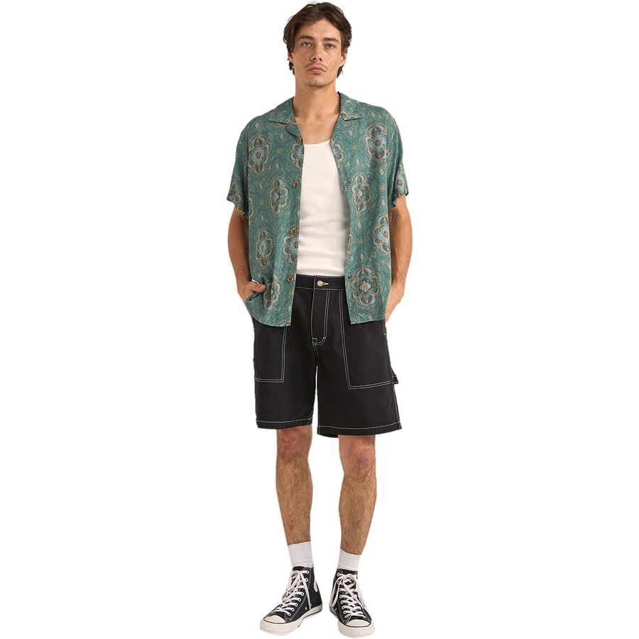 Rhythm Arlo Short-Sleeve Shirt - Men's Vintage Green