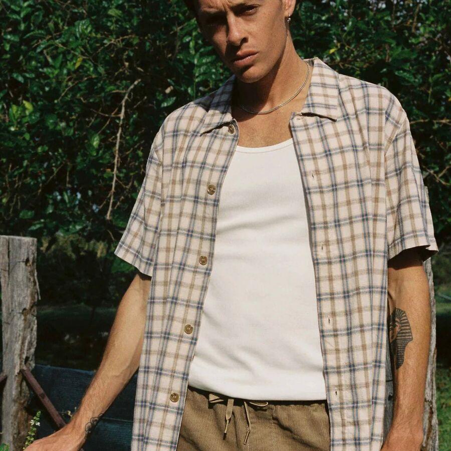 Rhythm Check Short-Sleeve Shirt - Men's Natural