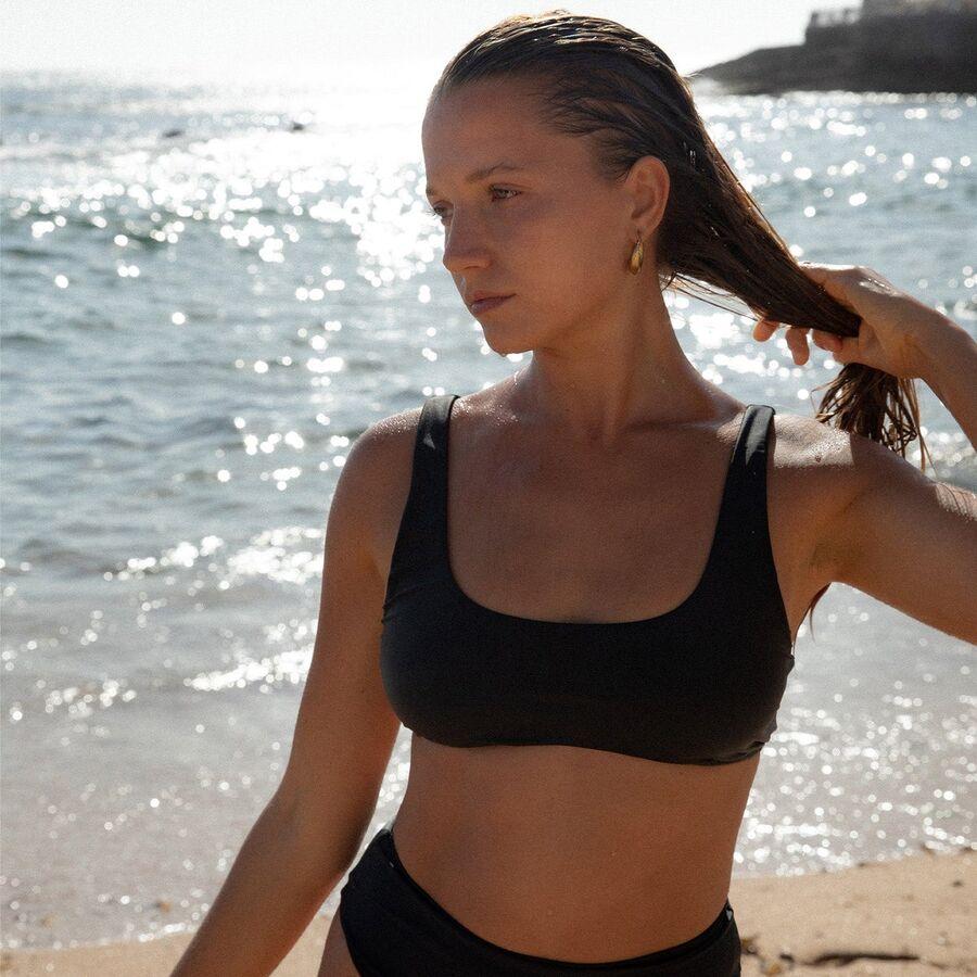 Rhythm Classic Crop Bikini Top - Women's Black