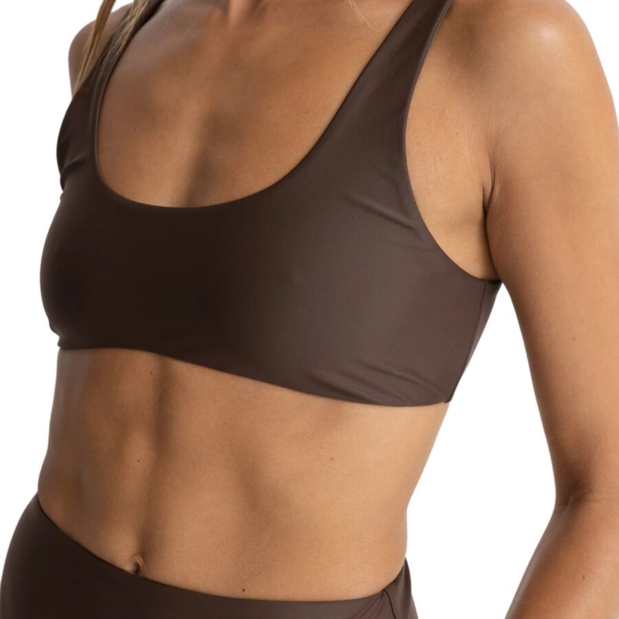 Rhythm Classic Crop Bikini Top - Women's Chocolate