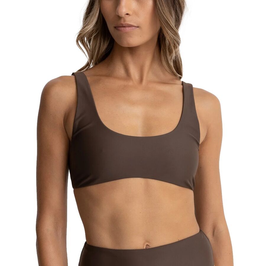 Rhythm Classic Crop Bikini Top - Women's Chocolate