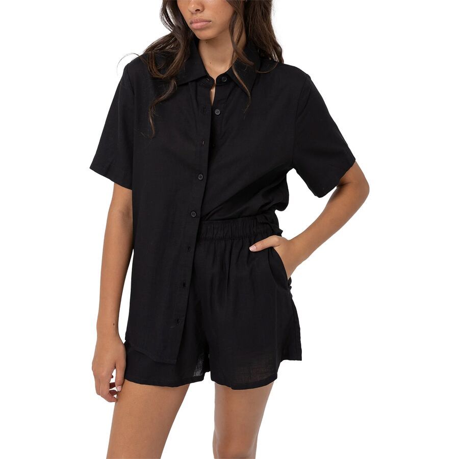 Rhythm Classic Lounge Shirt - Women's Black