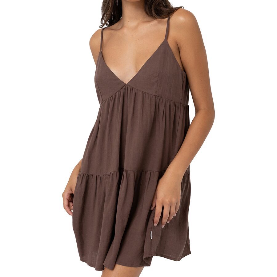 Rhythm Classic Tiered Mini Dress - Women's Chocolate