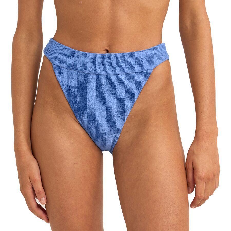 Rhythm Isla Rib Hi Banded Bikini Bottom - Women's Cornflower