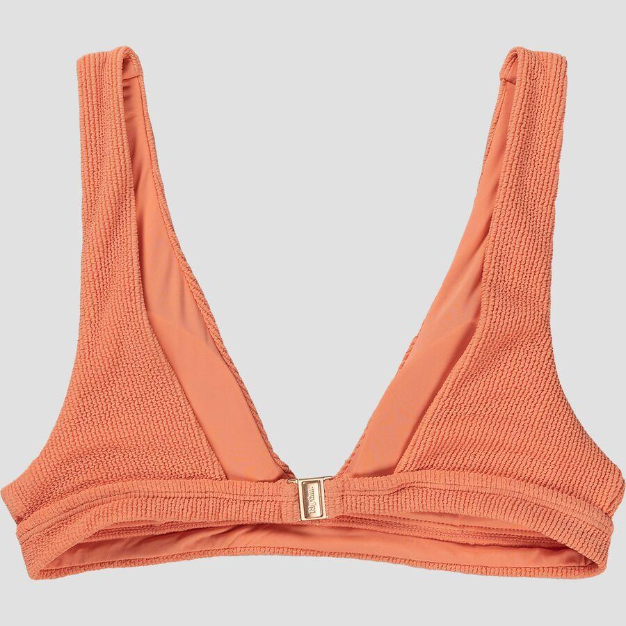 Rhythm Isla Rib Tall Bikini Top - Women's Peach