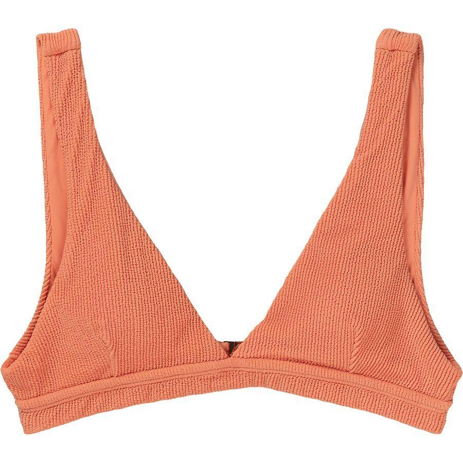 Rhythm Isla Rib Tall Bikini Top - Women's Peach