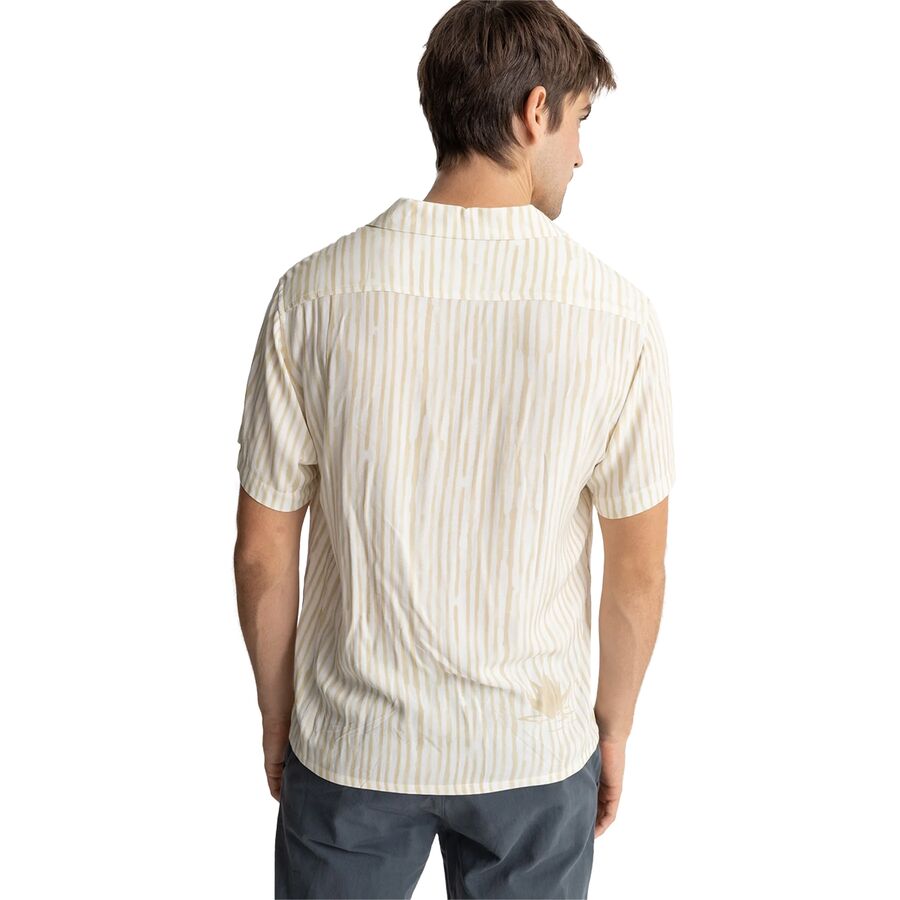 Rhythm Lily Stripe Cuban Short-Sleeve Shirt - Men's Camel