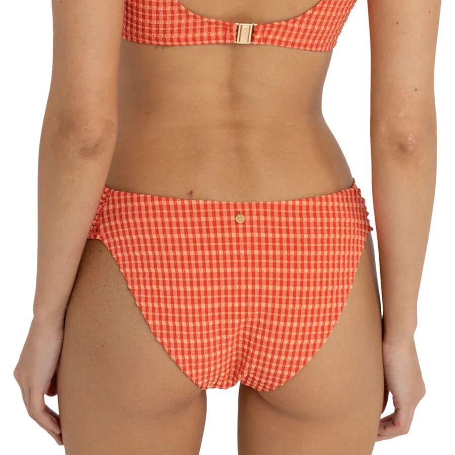 Rhythm Lola Check Soft Side Holiday Bikini Bottom - Women's Red