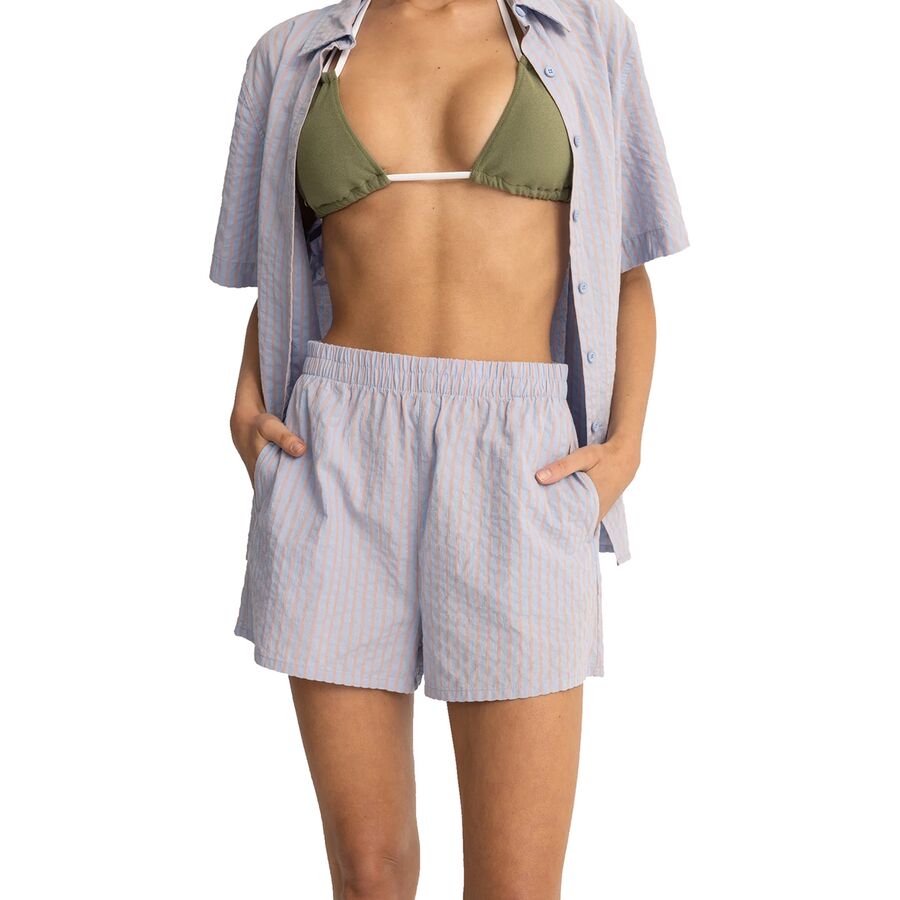 Rhythm Paradiso Stripe Short - Women's Soft Blue