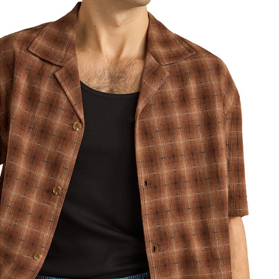 Rhythm Relaxed Shadow Check Short-Sleeve Shirt - Men's Rust