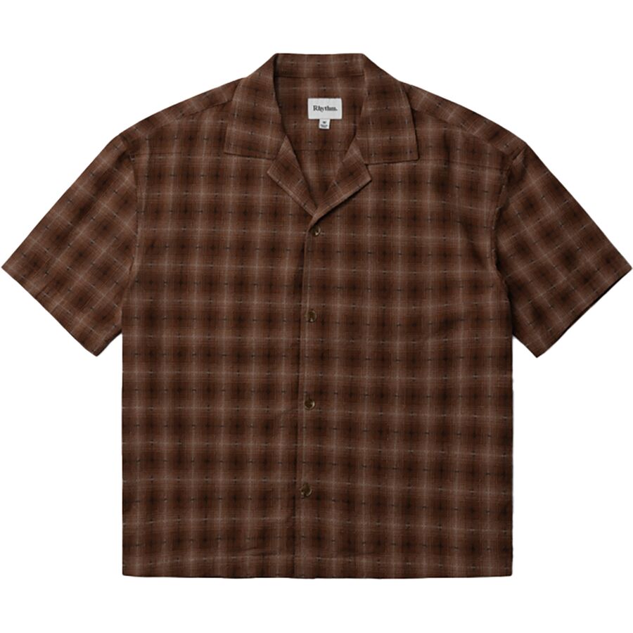 Rhythm Relaxed Shadow Check Short-Sleeve Shirt - Men's Rust