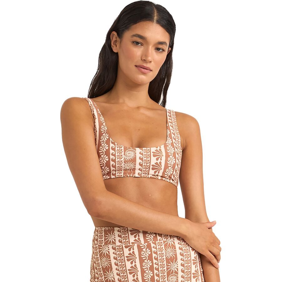 Rhythm Seafarer Crop Bikini Top - Women's Brown