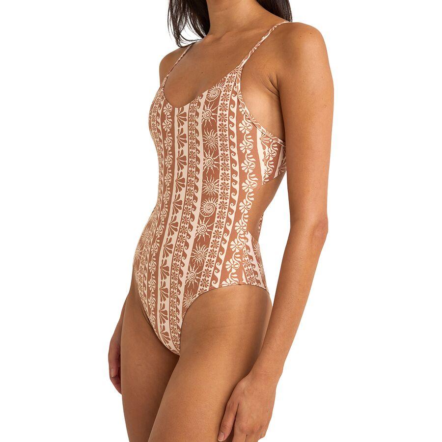 Rhythm Seafarer Tie Back Minimal One-Piece Swimsuit - Women's Brown