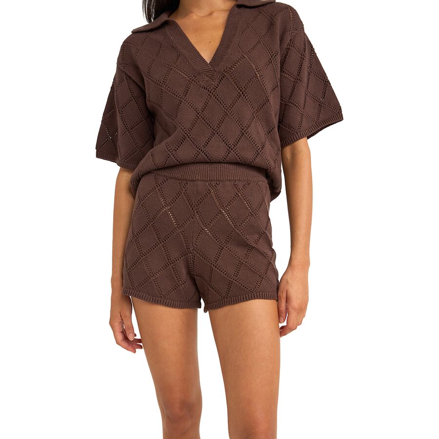 Rhythm Sunny Knit Beach Beach Shorts - Women's Chocolate