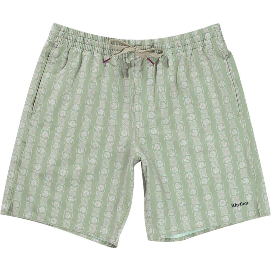 Rhythm Tile Stripe Beach Short - Men's Sage