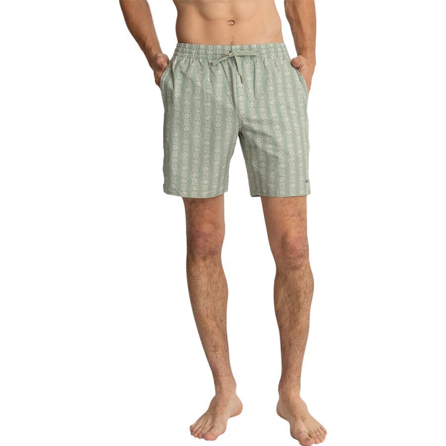 Rhythm Tile Stripe Beach Short - Men's Sage