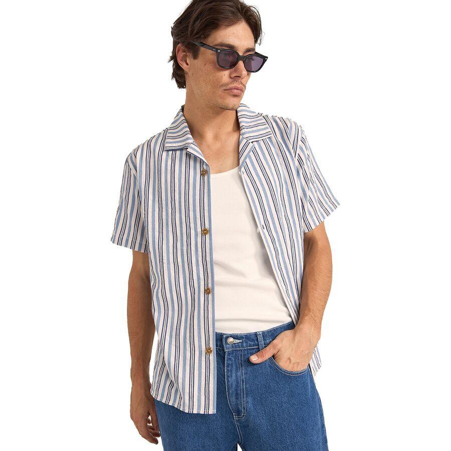 Rhythm Vacation Stripe Short-Sleeve Shirt - Men's Blue