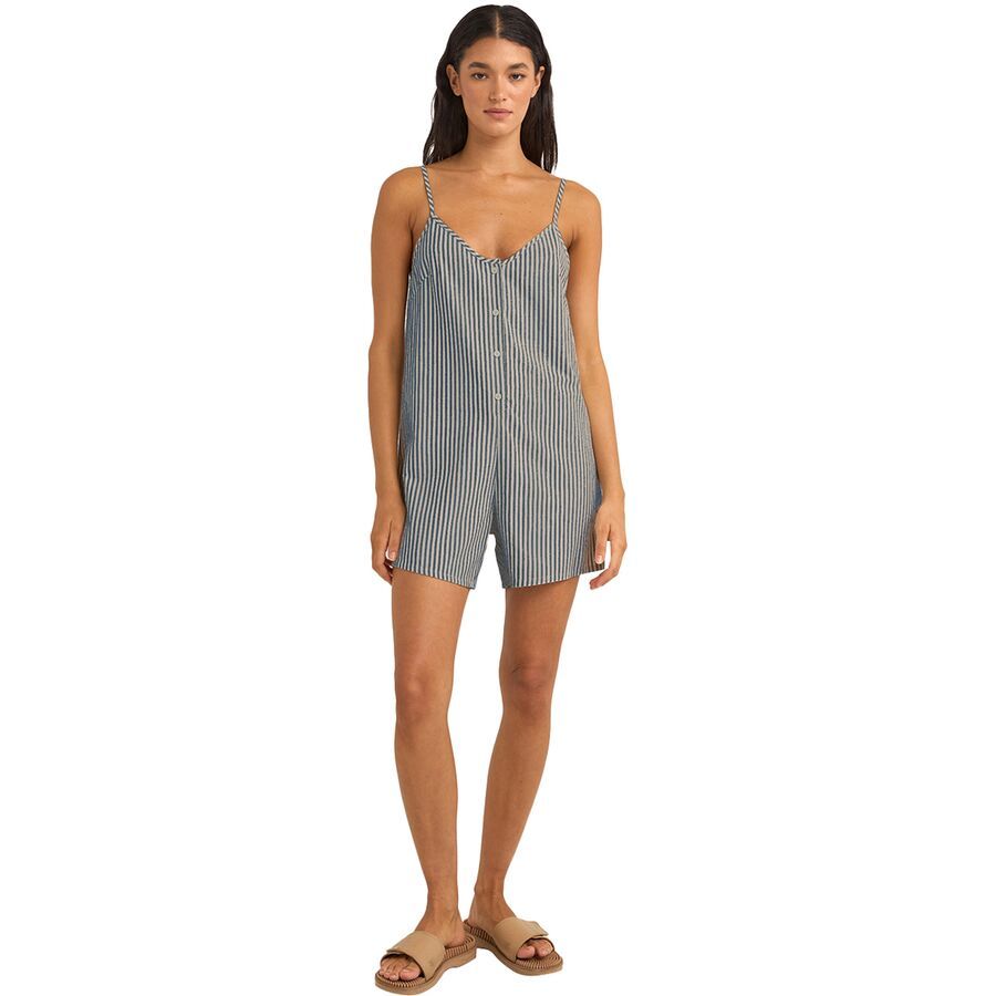 Rhythm Valley Stripe Adjustable Romper - Women's Ivy