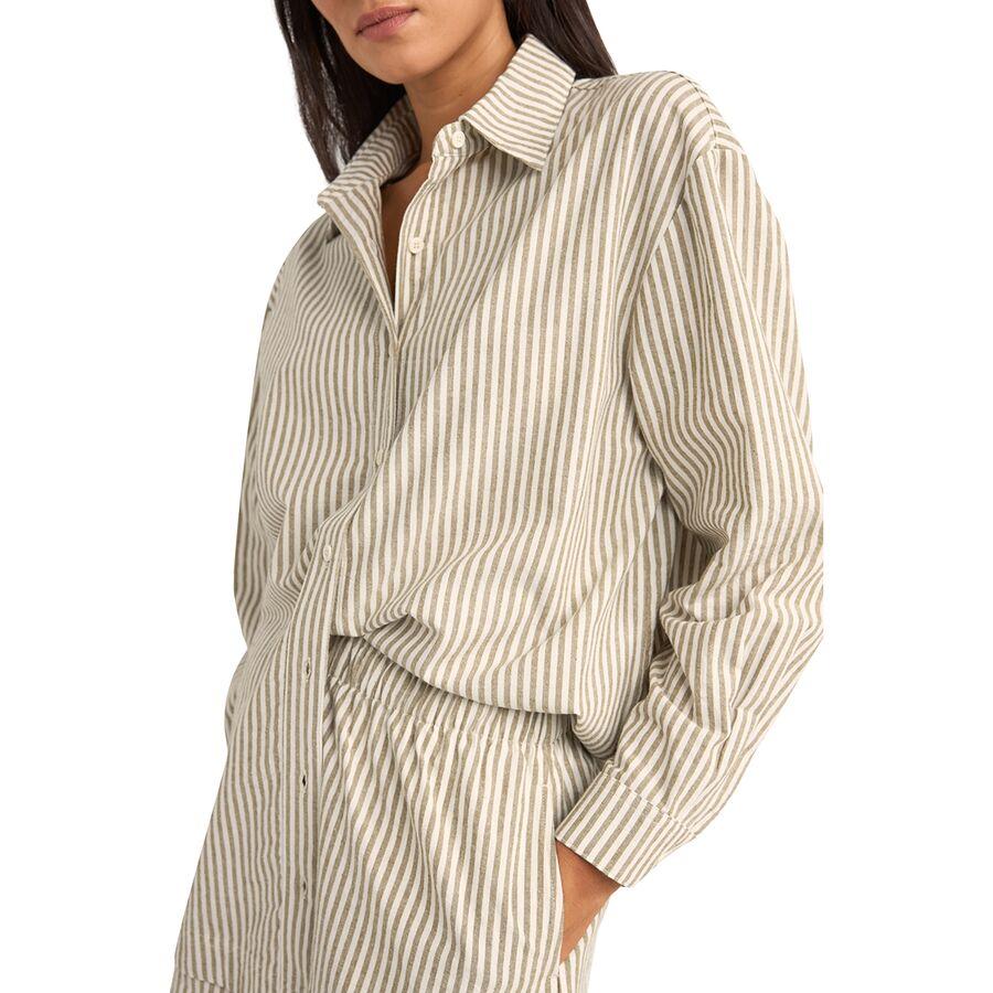 Rhythm Valley Stripe Oversized Shirt - Women's Ivy