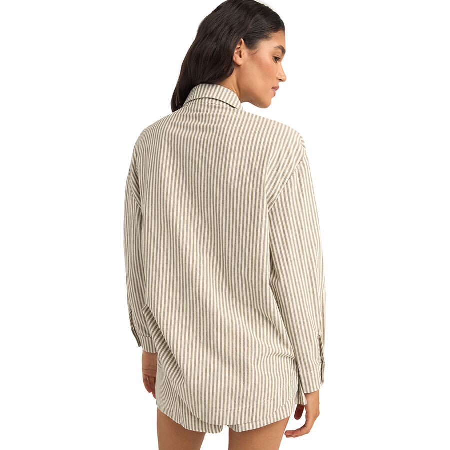 Rhythm Valley Stripe Oversized Shirt - Women's Ivy