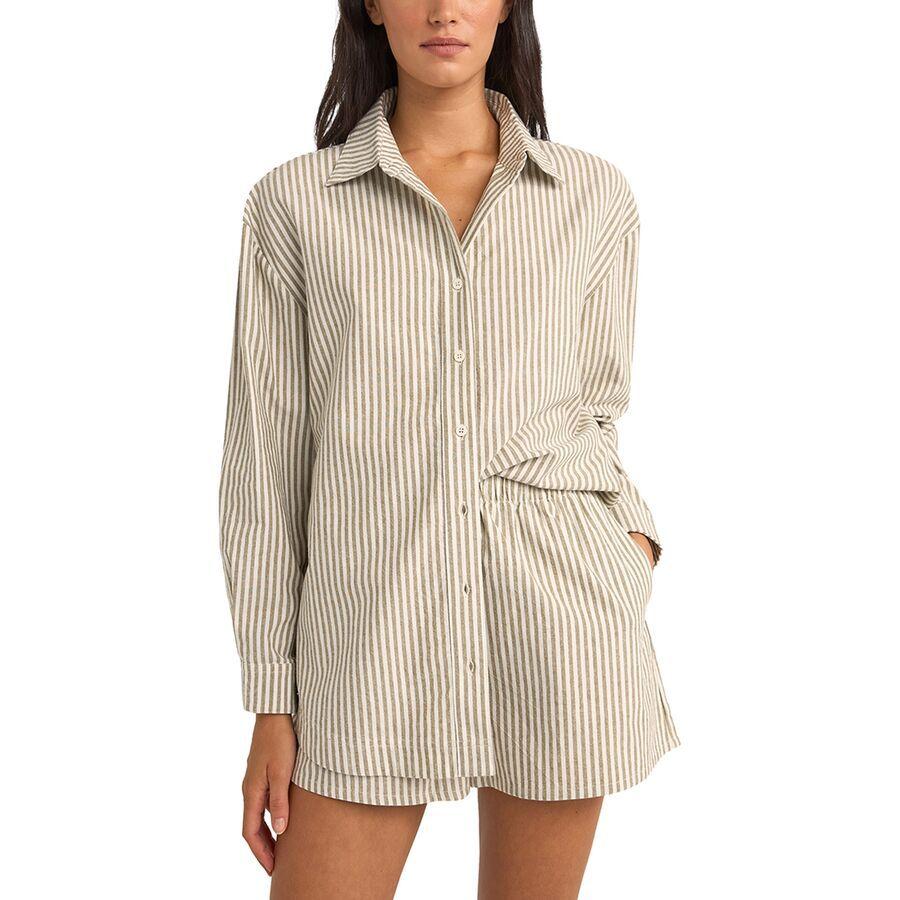 Rhythm Valley Stripe Oversized Shirt - Women's Ivy