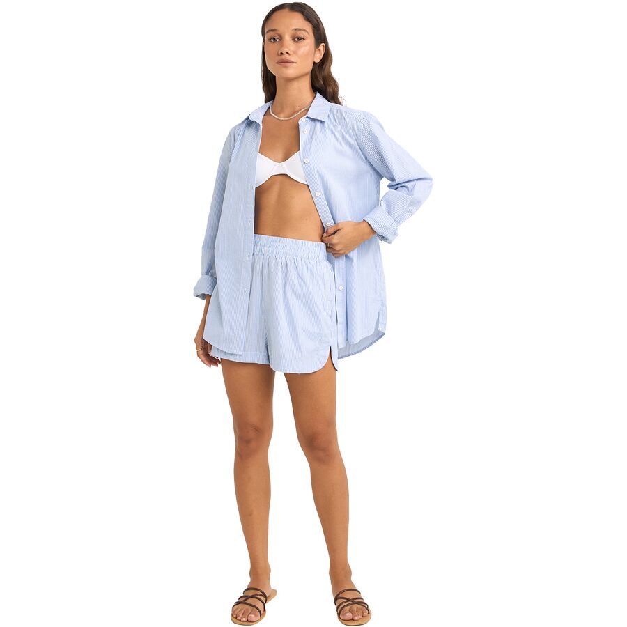 Rhythm Zephyr Stripe Shirt - Women's Blue