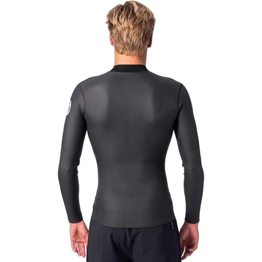 Rip Curl Dawn Patrol 1.5mm Longsleeve Full-Zip Wetsuit Jacket - Men's Black