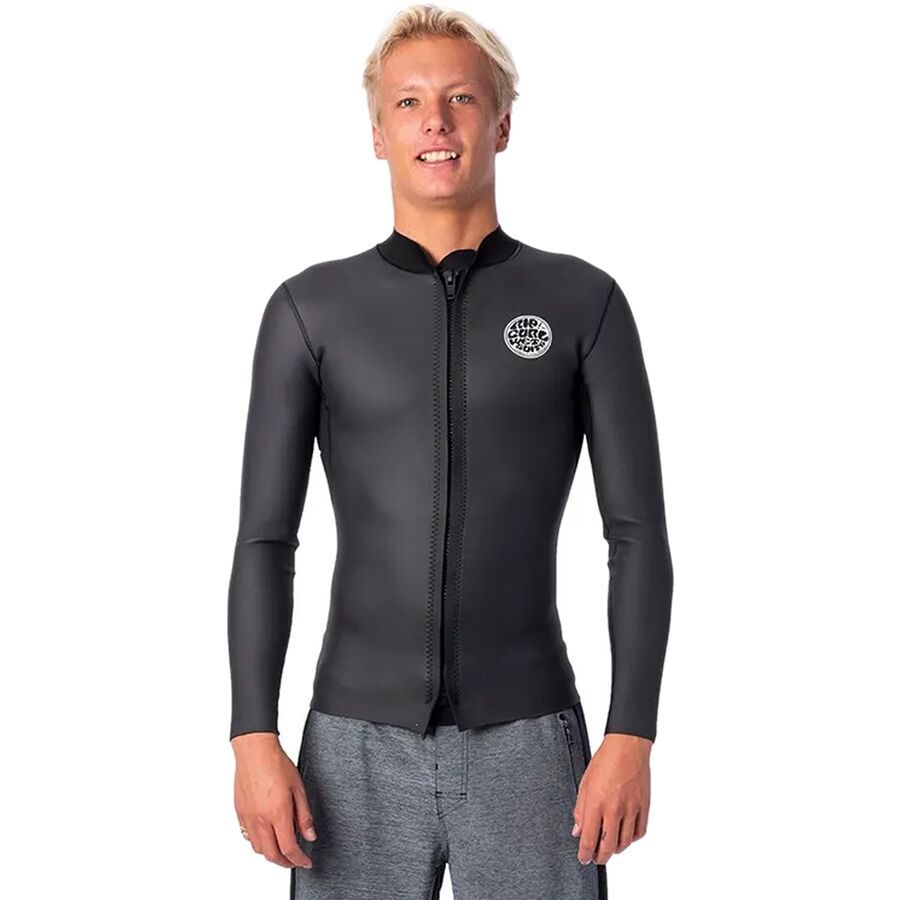 Rip Curl Dawn Patrol 1.5mm Longsleeve Full-Zip Wetsuit Jacket - Men's Black
