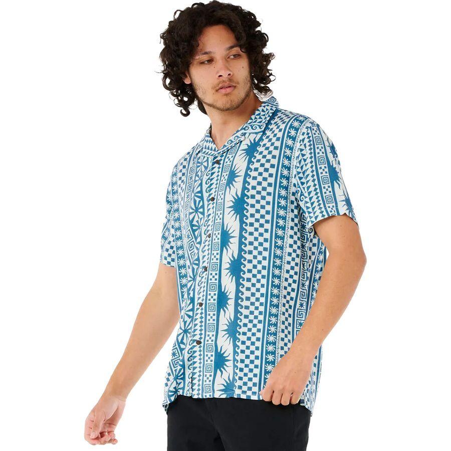 Rip Curl Fun Times Stripe Short-Sleeve Shirt - Men's Blue
