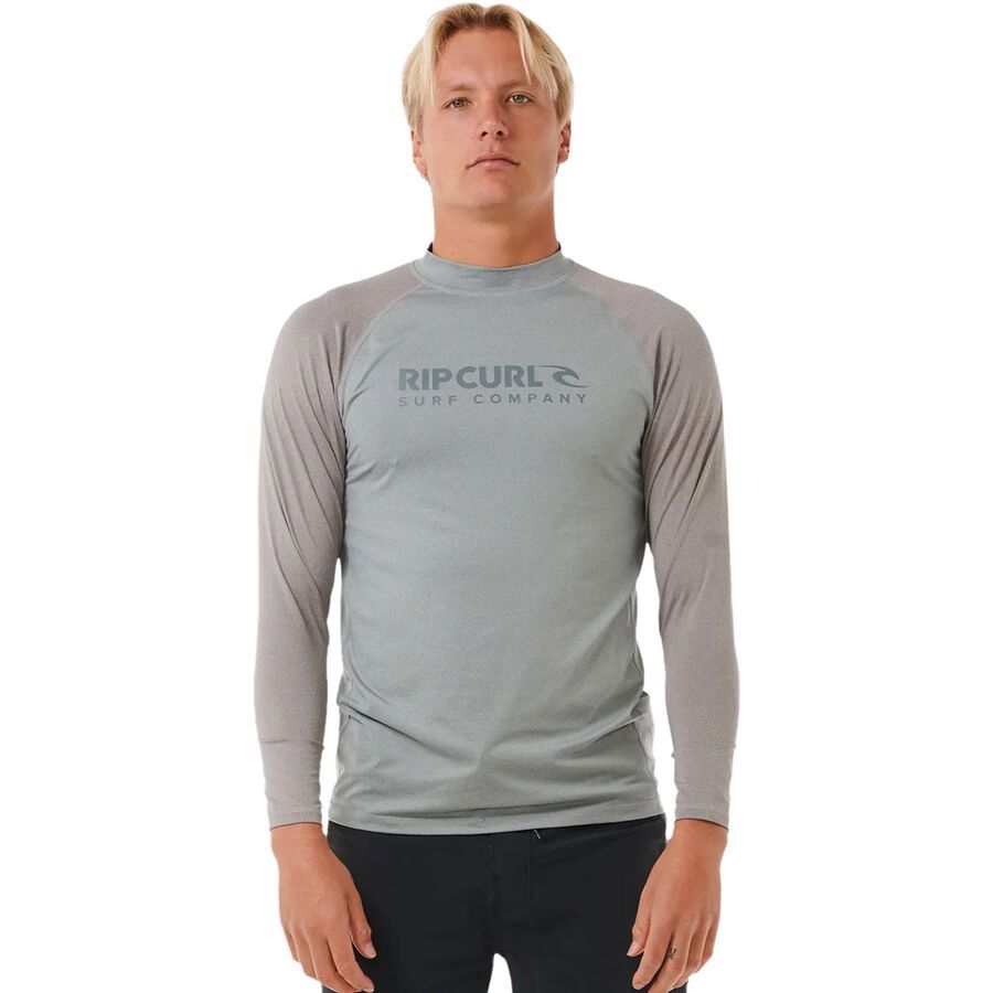 Rip Curl Shock UPF 50 Long-Sleeve Rashguard - Men's Light Grey Marle