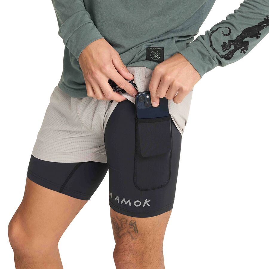 Roark Bommer 3.5in Short - Men's Ghost Grey