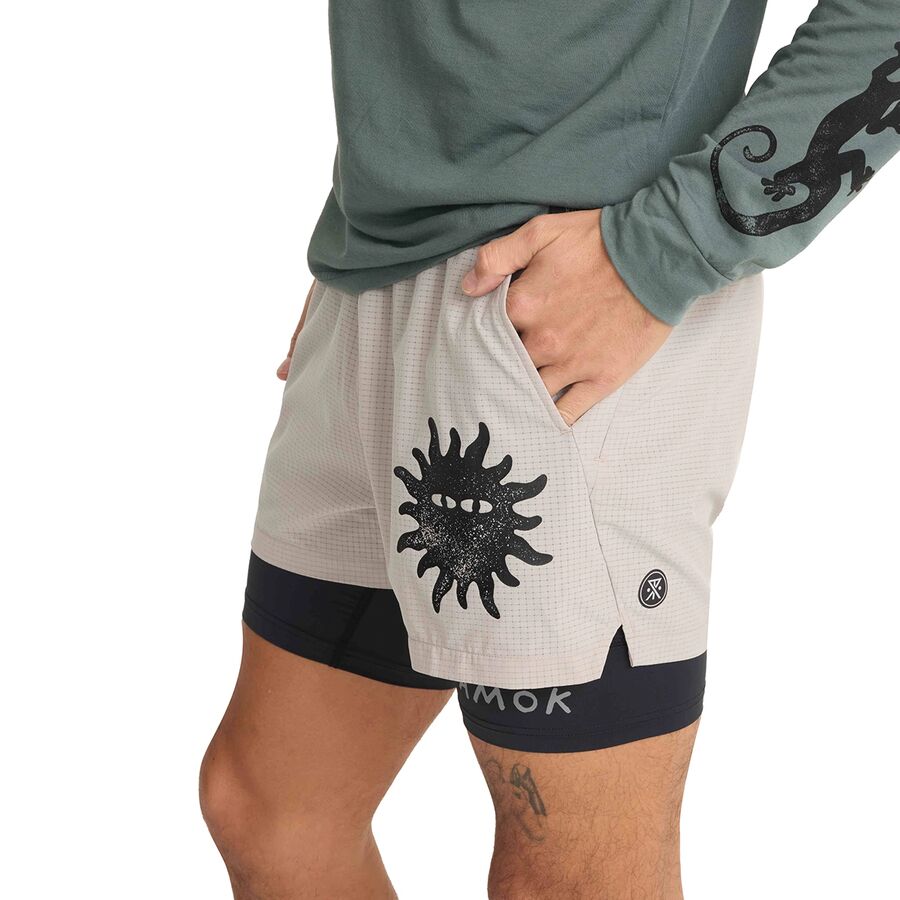 Roark Bommer 3.5in Short - Men's Ghost Grey