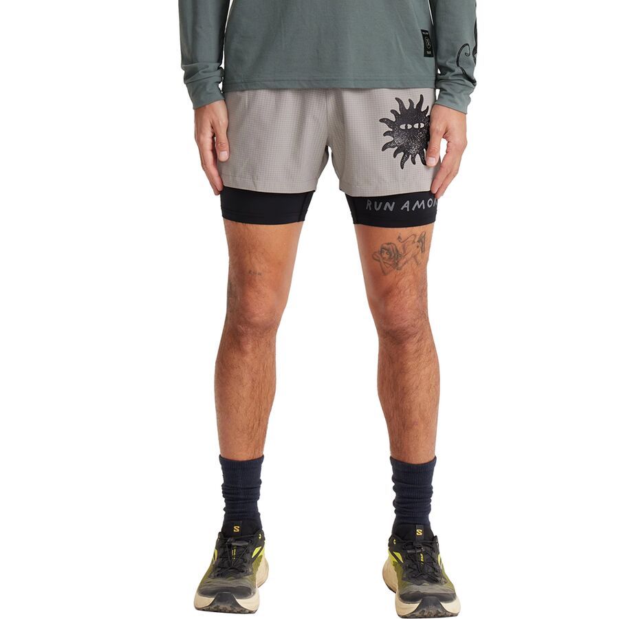 Roark Bommer 3.5in Short - Men's Ghost Grey