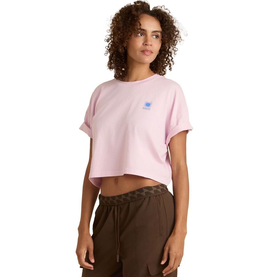 Roark Sunburst Boxy Cropped T-Shirt - Women's Dusty Orchid