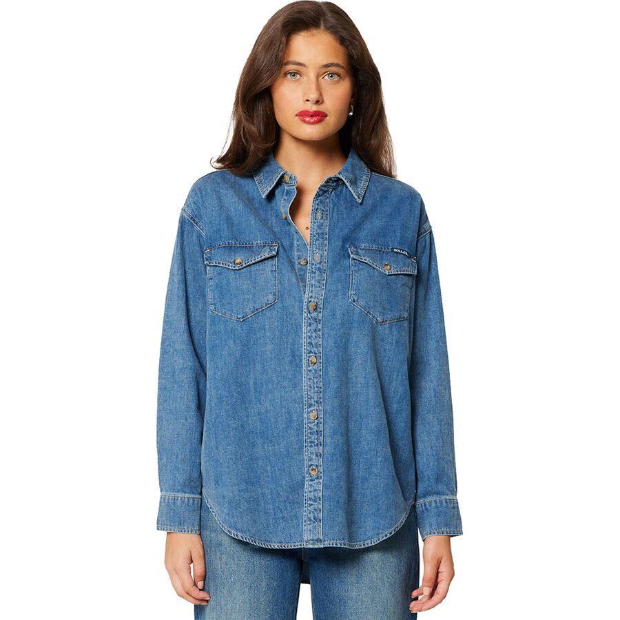Rolla's Classic Denim Worn Shirt - Women's Vintage Blue