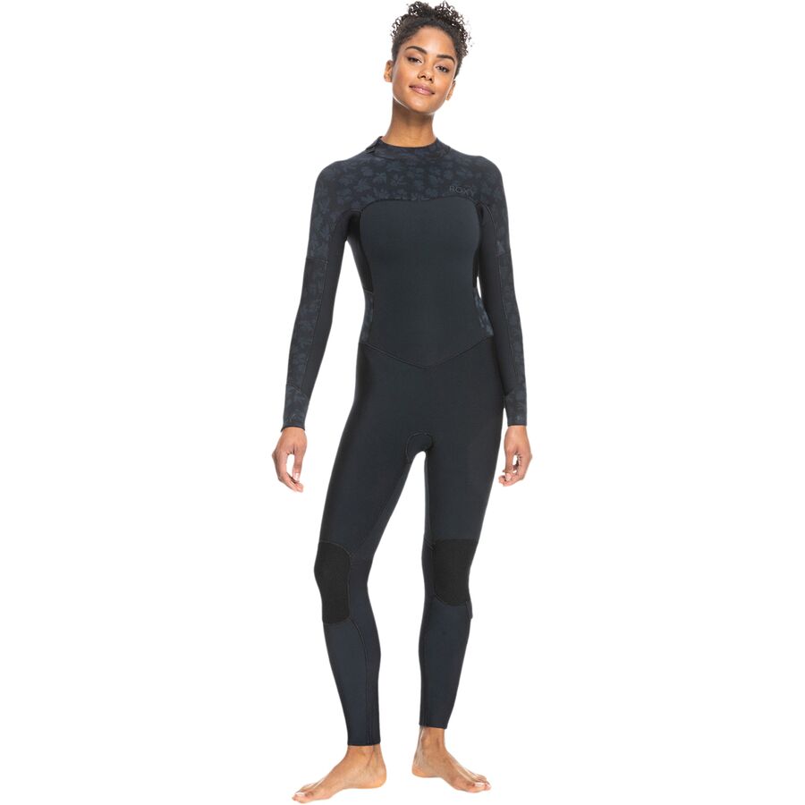 Roxy 4/3mm Swell Series Back-Zip GBS Wetsuit - Women's Black
